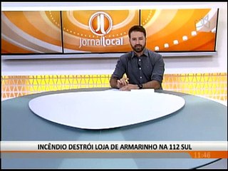 INCÊNDIO DESTRÓI LOJA DE ARMARINHO NA 112 SUL