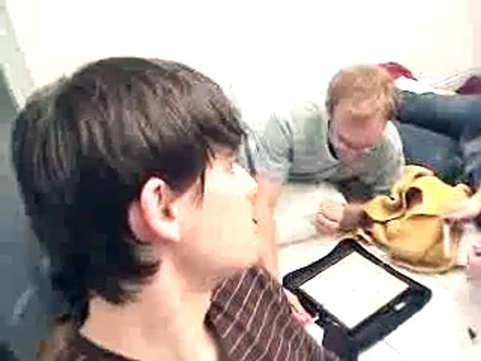 Trip to Madrid #2 - acting inconspicuous at Logan(ipad)