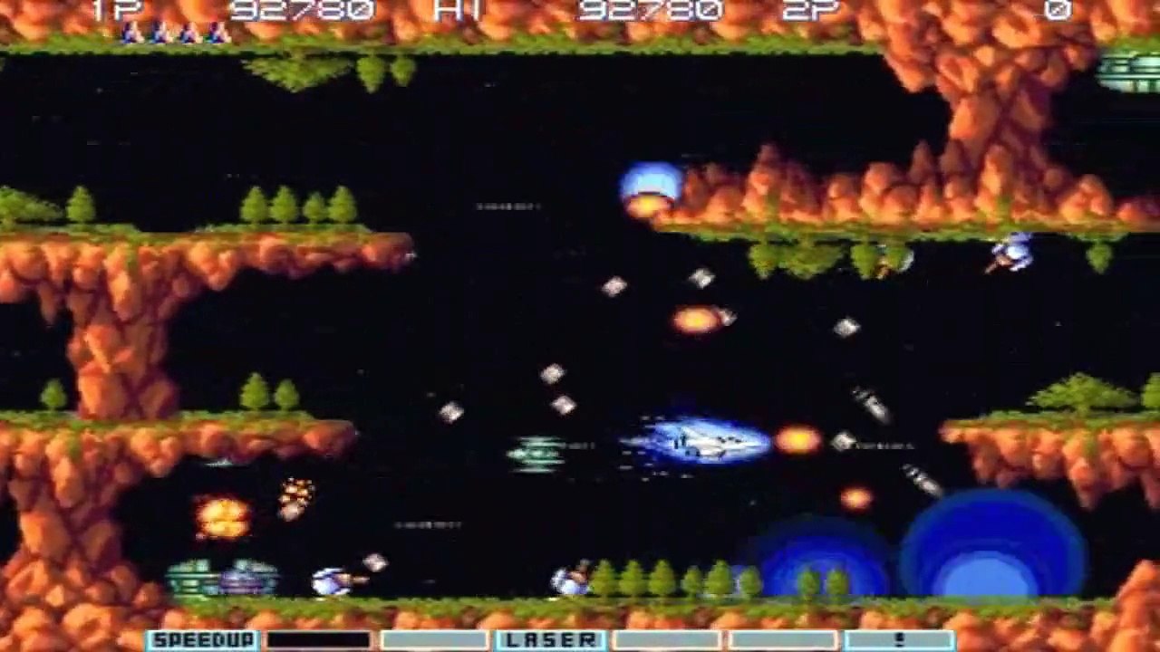 Gradius III (Arcade) Stage3 (No Miss) - Volcano, Underground - HD 720p