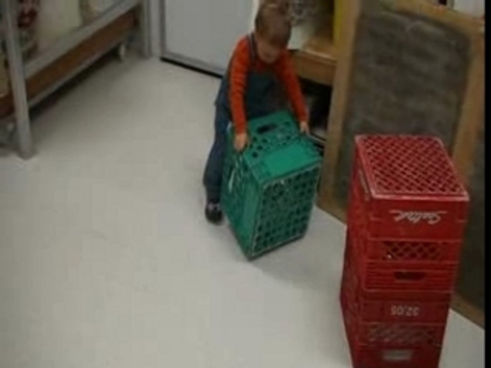 Léandre et les cagettes de papi