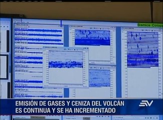 LA ACTIVIDAD ERUPTIVA DEL VOLCAN COTOPAXI SE HA INCREMENTADO LEVEMENTE CON LA EMISIÓN DE GASES Y CENIZAS