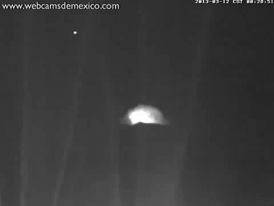 OVNI UFO Descends Into Volcano Popocatepetl Mexico March