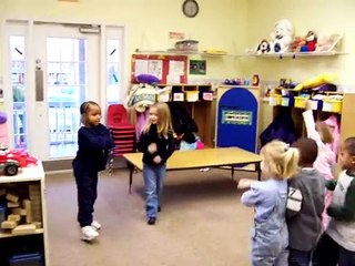 Child hitting her head