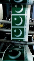 flag of pakistan........... being printed on plastic. our pride..... our love