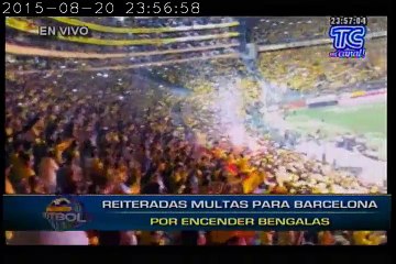 Reiteradas multas para Barcelona por encender bengalas