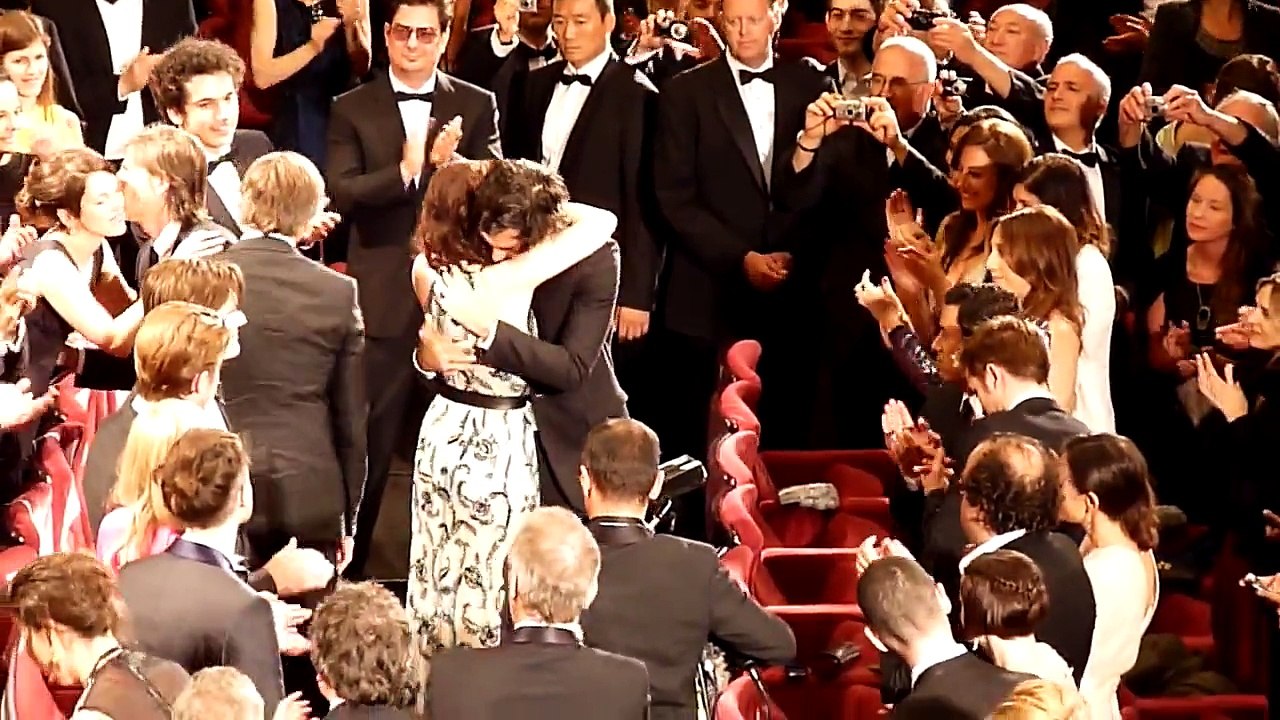 Robert Pattinson et Kristen Stewart for "On the road" at the festival of cannes in May 2012