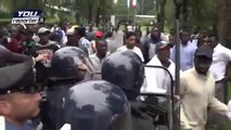 Milano - cariche forze ordine in centro profughi Croce Rossa