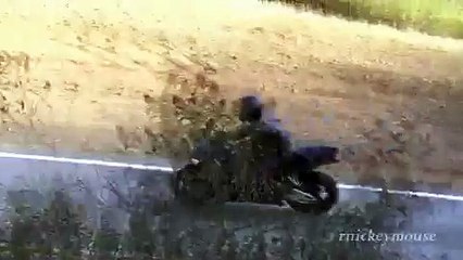 Motorcycle Crash Shifting Error, Rider Hits Guardrail - YouTube_001