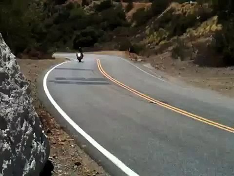 Motorcycle Crash Suzuki GSXR Lowsides on Mulholland Hwy - YouTube