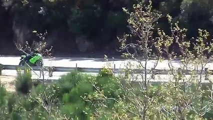 Motorcycle Crashes in Front of CHP