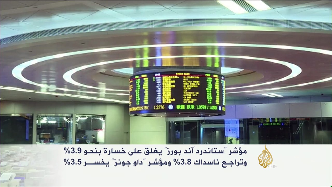 موجة هبوط حادة تسود أسواق الأسهم العالمية