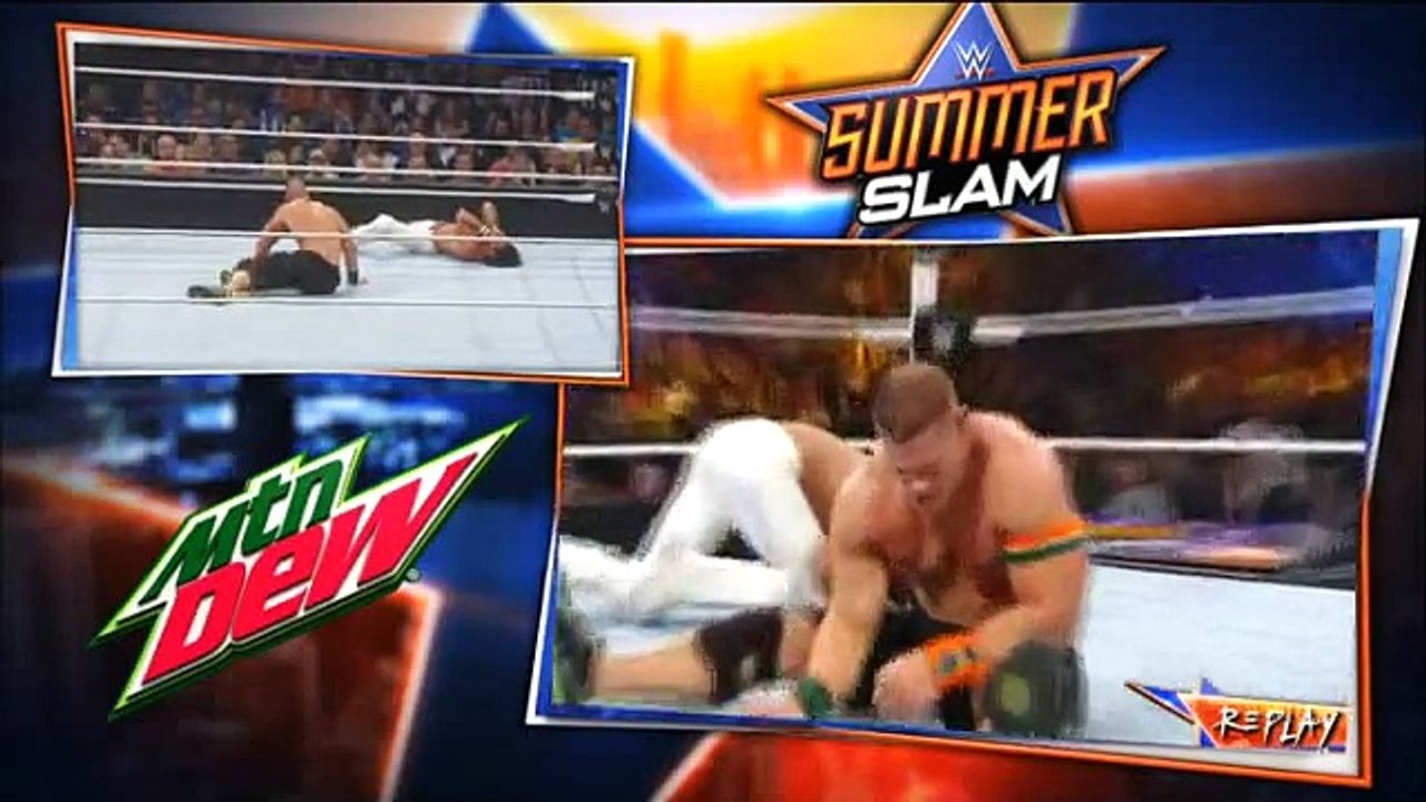 WWE Summerslam Seth Rollins vs John Cena united stage & wwe championship match 2015