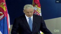 Serbia's president Boris Tadic announces the arrest of Ratko Mladic 25.05.2011