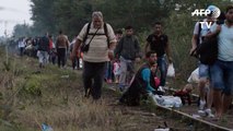 Migrantes chegam à Hungria