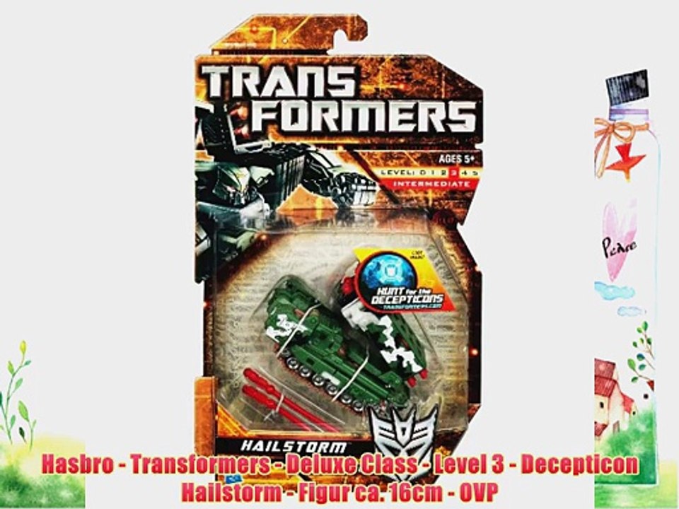 Hasbro - Transformers - Deluxe Class - Level 3 - Decepticon Hailstorm - Figur ca. 16cm - OVP