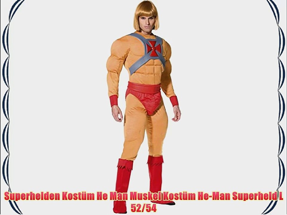 Superhelden Kost?m He Man Muskel Kost?m He-Man Superheld L 52/54