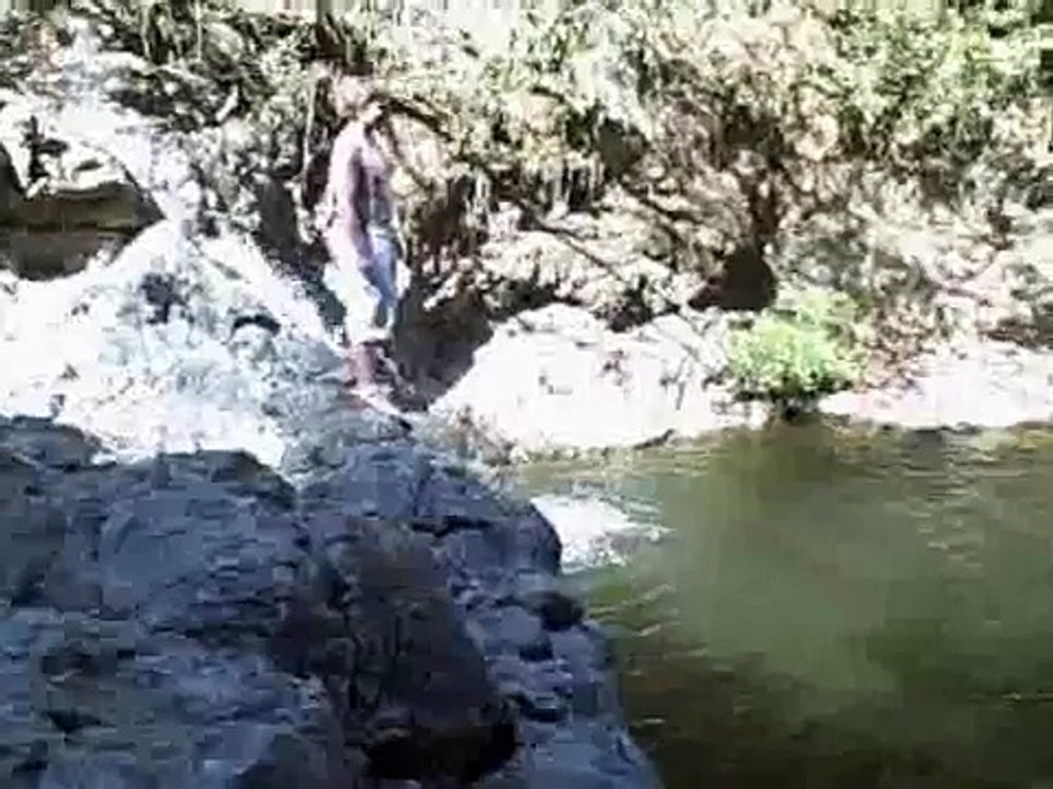 Costa Rica Day 4, part 4 Jumping off the Waterfalls(ipad)