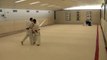 Judo:  Ashi Waza-nage komi -footsweep to control