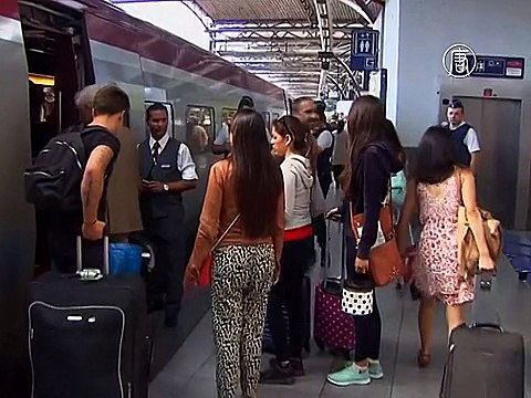 Стрельба во французском поезде: видео с места событий