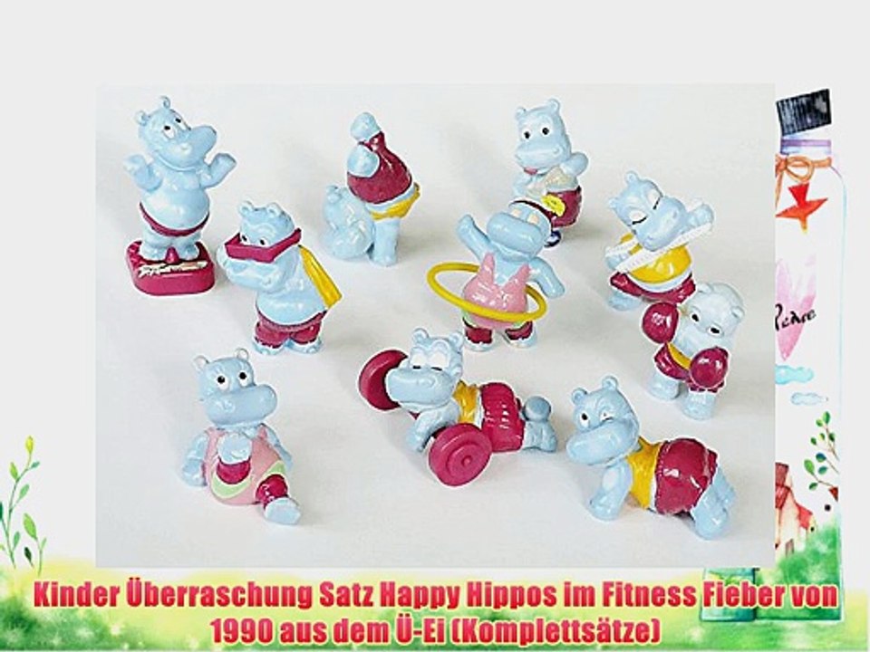 Kinder ?berraschung Satz Happy Hippos im Fitness Fieber von 1990 aus dem ?-Ei (Kompletts?tze)