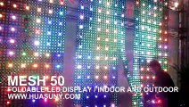 IP65 Mesh LED Screen Facade LED Screen Mesh (skype: huasun607)