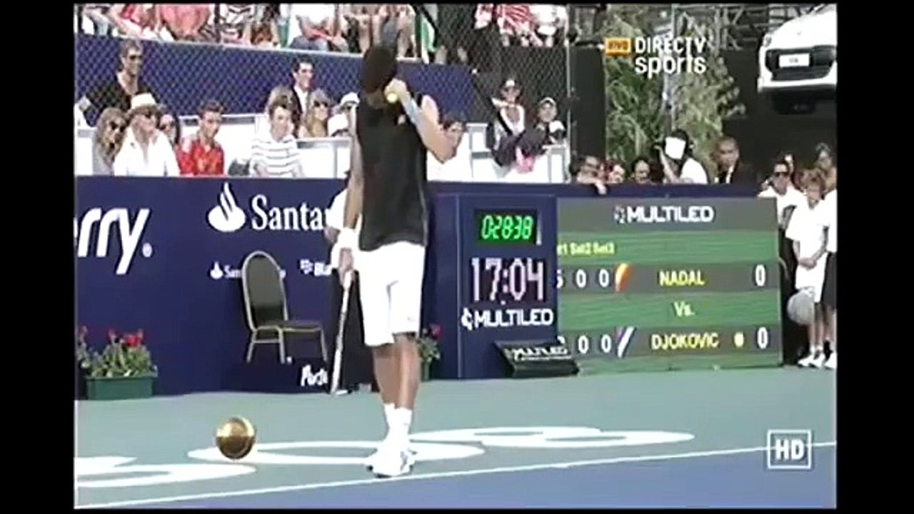 Djokovic imitates Rafael Nadal - video Dailymotion