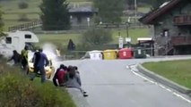 Incredibly close call for spectators during Italian rally crash