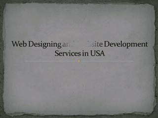 Web Designing and Website Development Services in USA