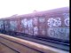 Train FRET défoncé graffiti tag