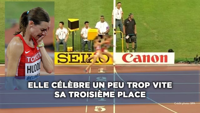 Elle célèbre un peu trop vite sa troisième place aux championnats du monde d'athlétisme