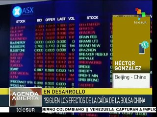 China en calma pese a caída en Bolsa de Valores