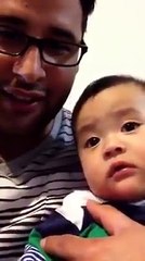 Six-month-old baby cries along with his dad every time he mimics tears