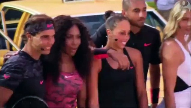 Rafael Nadal at Nike's NYC Street Tennis Event.
