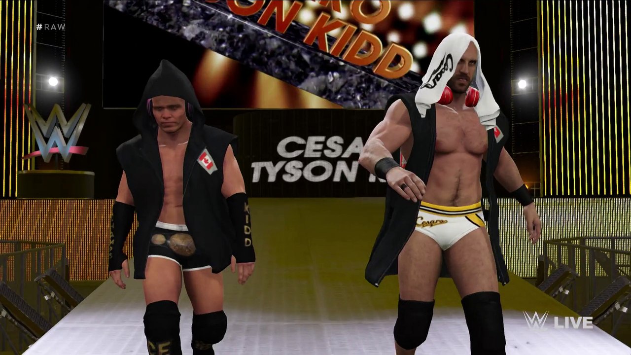 WWE 2K16 - Tyson Kidd Cesaro Tag Entrance
