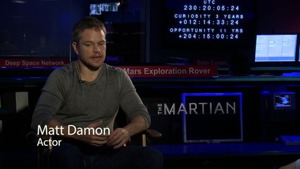 Matt Damon at NASA’s Mars Mission Control Center