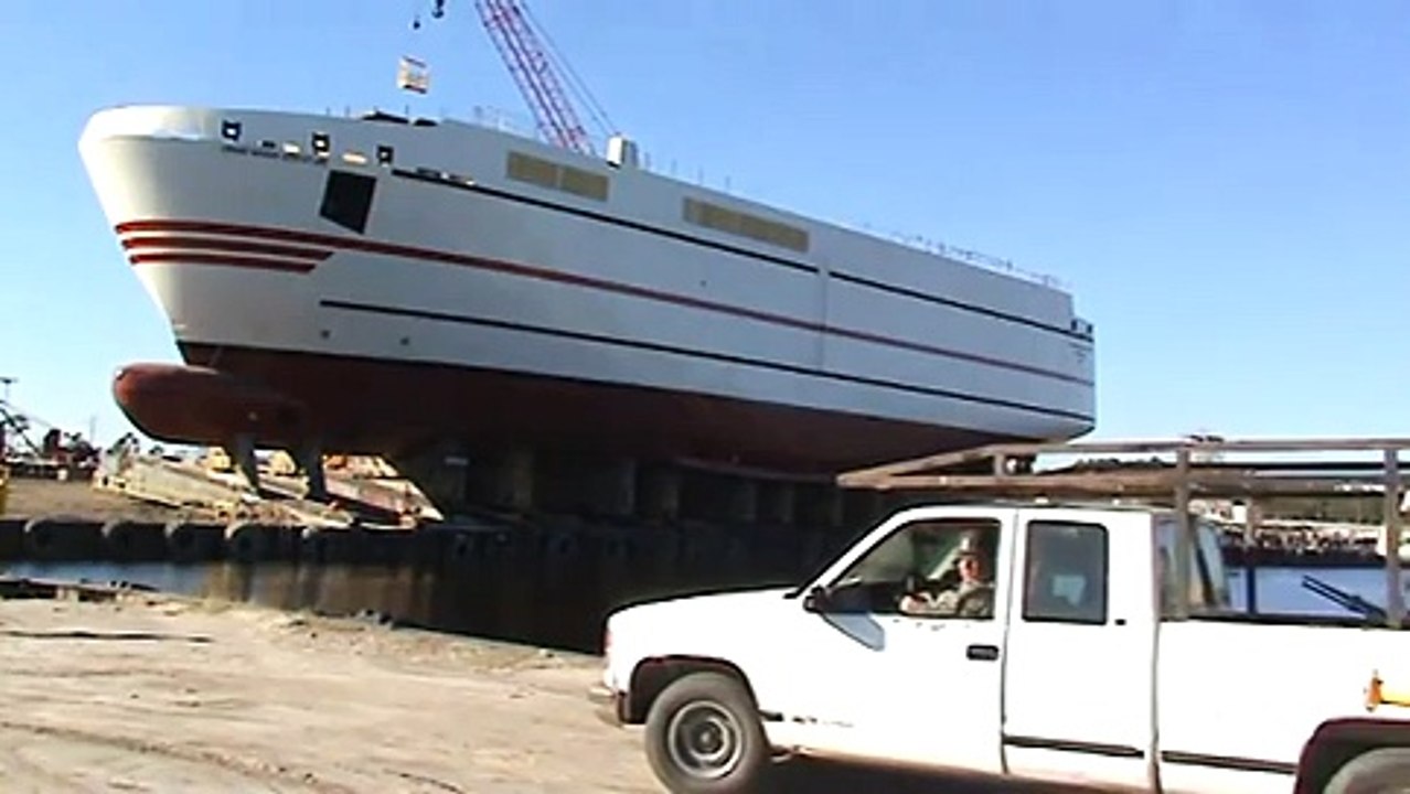 Ship launching exclusive video