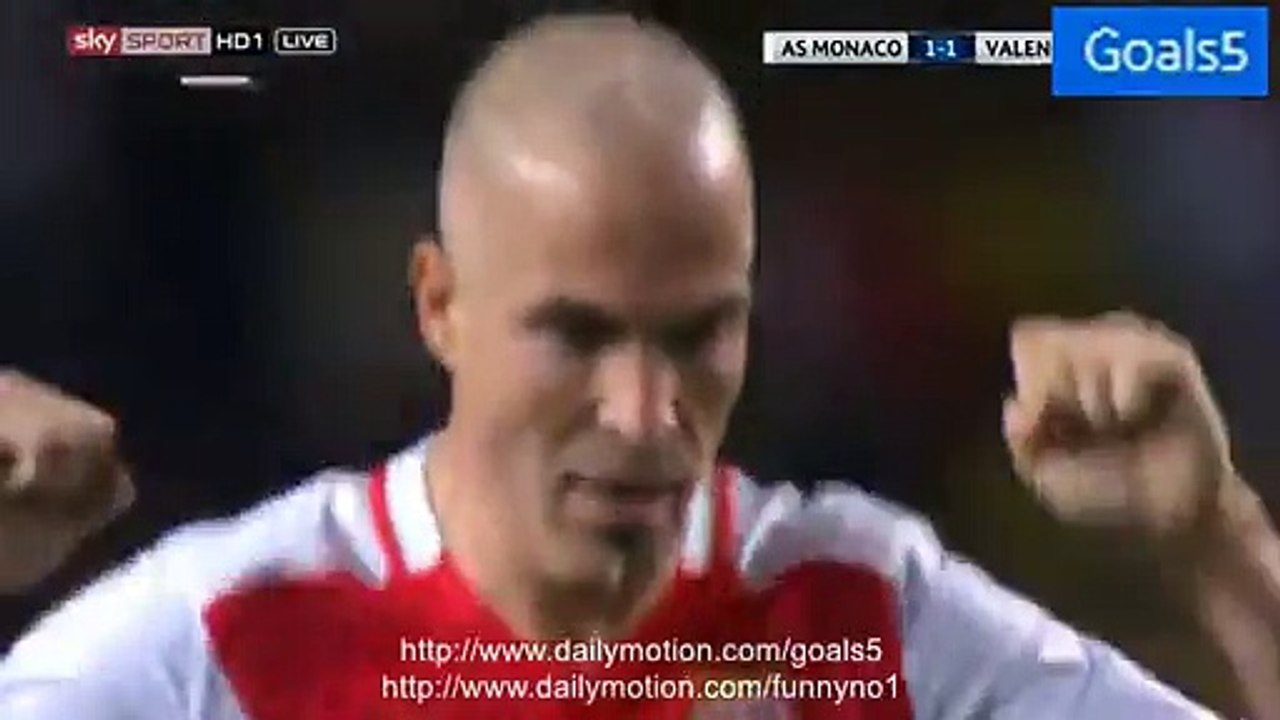 Andrea Raggi Goal AS Monaco 1 - 1 Valencia Champions League 25-8-2015
