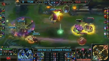 [LOL EXA] TSM vs CLG  Doublelift Penta Kill