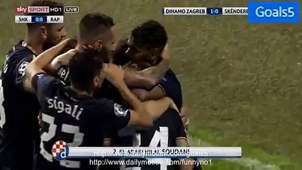 El Arbi Soudani Goal Dinamo Zagreb 1 - 0 Skenderbeu Champions League 25-8-2015