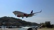 Skiathos Airport Plane Spotting. Low Landing. Takeoff with Jet Blast In-The-Face