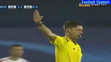 Goncalo dos Santos RED CARD - Dinamo Zagreb vs Skenderbeu 2-1 _ Champions League 25.08.2015