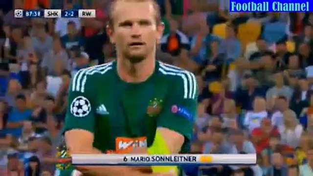 Mario Sonnleitner RED CARD - Shakhtar Donetsk v. Rapid Wienna 25.08.2015 Champions League