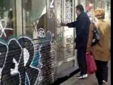 Train défoncé graffiti tag