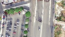 Tires Burn in New Aerial Footage of Beirut Protests