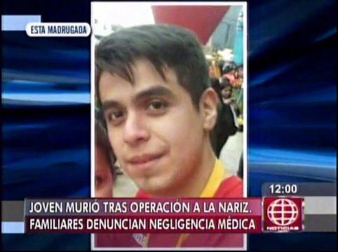 Clínica San Gabriel: Joven murió tras rinoplastia y familia denunciará negligencia
