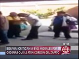 Evo Morales obligó a un funcionario a que le ate el zapato
