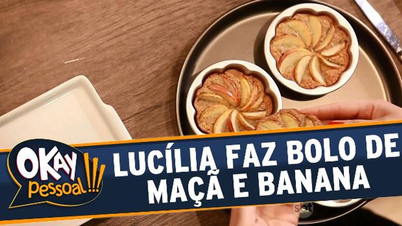 Lucília Diniz ensina a fazer bolo de maçã e banana sem farinha