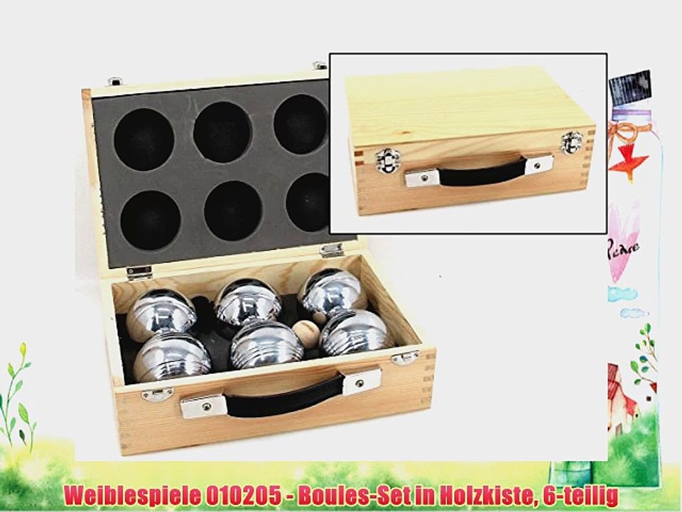 Weiblespiele 010205 - Boules-Set in Holzkiste 6-teilig