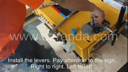 how to set up EZ RENDA auto plastering machine