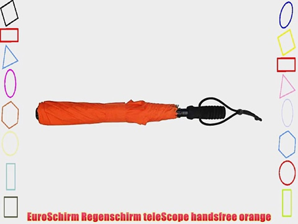 Euroschirm regenschirm telescope handsfree orange